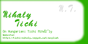 mihaly tichi business card